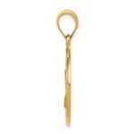 14k Polished and Satin Hollow St. Charles Medal Pendant - Image 2