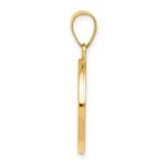 14k Polished and Satin Hollow St. Christopher Medal Round Pendant - Image 2