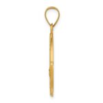 14k Polished and Satin Hollow St Florian Medal Round Pendant - Image 2