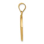 14k Polished and Satin Hollow Saint George Medal Round Pendant - Image 2