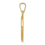 14k Polished and Satin St Joseph Medal Hollow Oval Pendant - Image 2