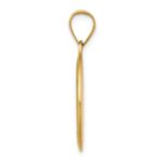 14k Polished and Satin Hollow St Joseph Medal Oval Pendant - Image 2