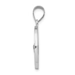 14K White Gold Polished and Satin Hollow St Jude Thaddeus Medal Round Pendant - Image 2