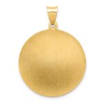 14k Polished and Satin Hollow Large St. Michael Medal Round Pendant - Image 4