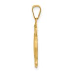 14k Polished and Satin Hollow St Florian F.D. Badge Medal Pendant - Image 2