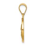 14k Polished and Satin Hollow St Paul Medal Round Pendant - Image 2