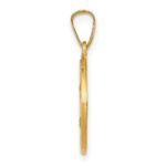 14k Polished and Satin Hollow St Theresa Medal Round Pendant - Image 2