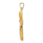 14k Textured and Polished Passion Cross Pendant - Image 2