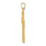 14k Brushed and Polished Latin Cross Pendant - Image 2