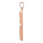 14K Rose Gold Textured And Polished Passion Cross Pendant - Image 2
