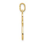 14k Polished Small Ribbon Cross Pendant - Image 2