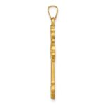 14k Polished Fleur de Lis Cross Pendant - Image 2