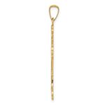 14k Polished Budded Cross Pendant - Image 2