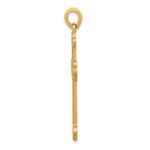 14k Budded Cross Pendant - Image 2