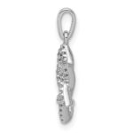 14k White Gold 1/8 carat Diamond Star of David Pendant - Image 2