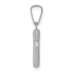 14k White Gold Polished Cross Pendant - Image 2