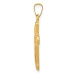 14k Polished Rounded Cross Pendant - Image 2