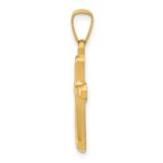 14k Polished Rounded Cross Pendant - Image 2