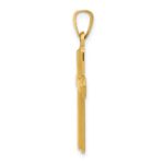 14k Satin Latin Cross Pendant - Image 2