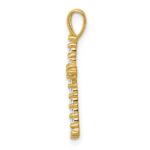 14k Polished CZ Cross Chain Slide - Image 2