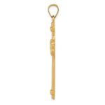 14k Polished Fancy Cross Pendant - Image 2