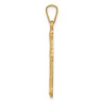 14k Polished Fleur de Lis Cross Pendant - Image 2