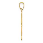14k Polished Cut-out Fleur de Lis Cross Pendant - Image 2