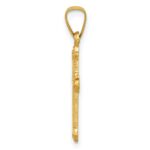 14k Polished Small Fleur de Lis Cross Pendant - Image 2