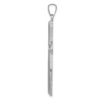 14K White Gold Polished Passion Cross Pendant - Image 2