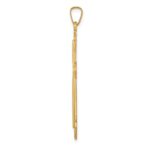14k Polished and Satin Passion Cross Pendant - Image 2