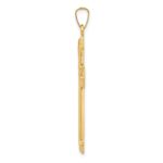 14k Polished and Textured Passion Cross Pendant - Image 2