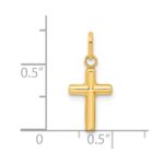 14k Hollow Cross Pendant - Image 3