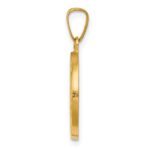 14K Polished Satin Hollow Spanish Divino Nino Round Medal Pendant - Image 2