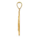 14k Polished and Satin Hollow Spanish Miraculous Medal Oval Pendant - Image 2