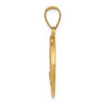 14K Polished and Satin St. Cecilia Hollow Medal Pendant - Image 2