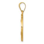 14K Polished and Satin Hollow Spanish San Jose Medal Round Pendant - Image 2