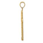 14K Large Diamond-cut Cross Pendant - Image 2