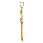 14k Hollow Polished Cross - Image 2