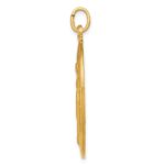 14k Polished and Satin Solid Large Miraculous Medal Oval Pendant - Image 2