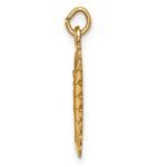 14k Polished and Satin Solid Small Miraculous Medal Scalloped Edge Oval Pendant - Image 2