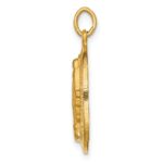 14k Polished and Satin Solid Miraculous Medal Oval Pendant - Image 2