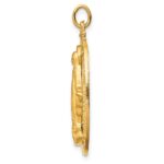 14k Polished and Satin Solid Large Miraculous Medal Oval Pendant - Image 2