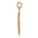14k Polished and Satin Solid Small Miraculous Medal Oval Charm - Image 2