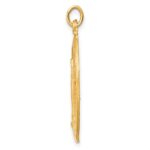 14k Polished and Satin Solid Miraculous Medal Oval Pendant - Image 2