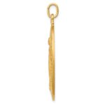 14k Polished and Satin Solid Large Miraculous Medal Oval Pendant - Image 2
