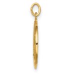 14k Polished and Satin Solid Miraculous Medal Round Charm - Image 2