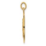 14k Polished and Satin Solid Medium Miraculous Medal Round Pendant - Image 2