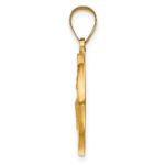 14k Polished and Satin Round Hollow St. Augustine Medal Pendant - Image 2