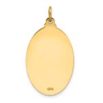 14k Polished and Satin Solid St. Anthony Medal Oval Pendant - Image 4