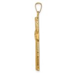 14k Hollow Polished Center -X- Cross Pendant - Image 2